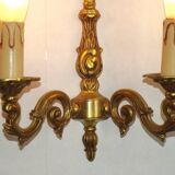 Pair of French Traditional Style Bronze Mid Century Double Wall Lights