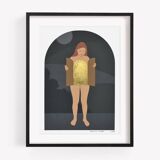 22 carat gold enhanced print, Le Trésor, 15x20 cm, signed limited edition