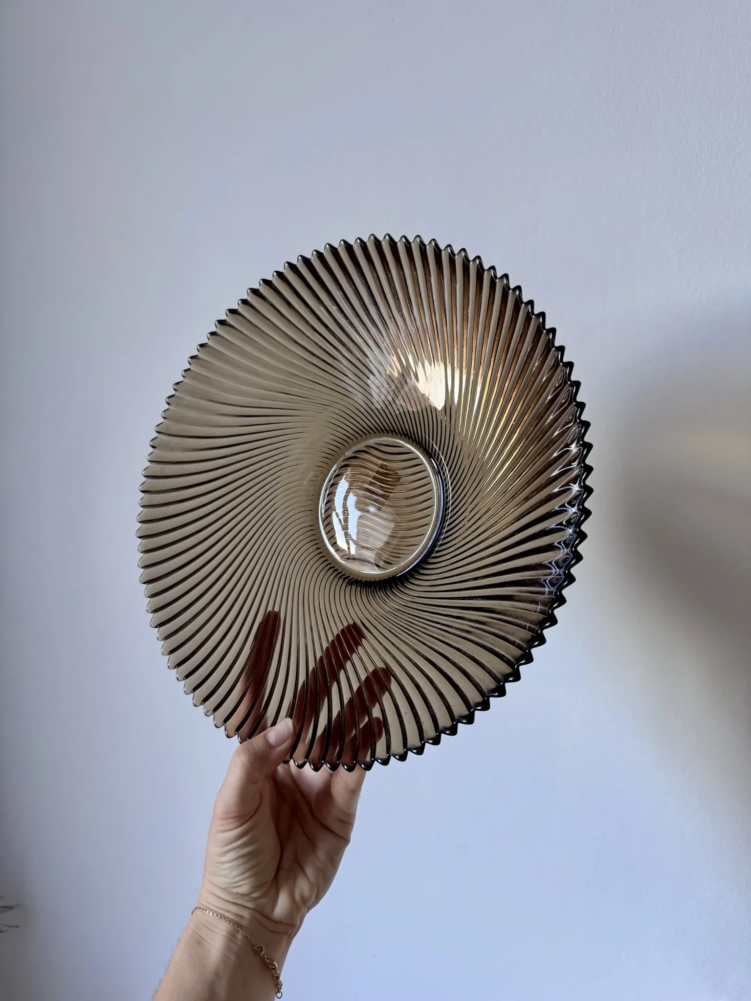 Smoked glass plate Veropa