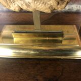 Neoclassical lamp face of the god Pan on Mount Altuglass and 50'S gold metal