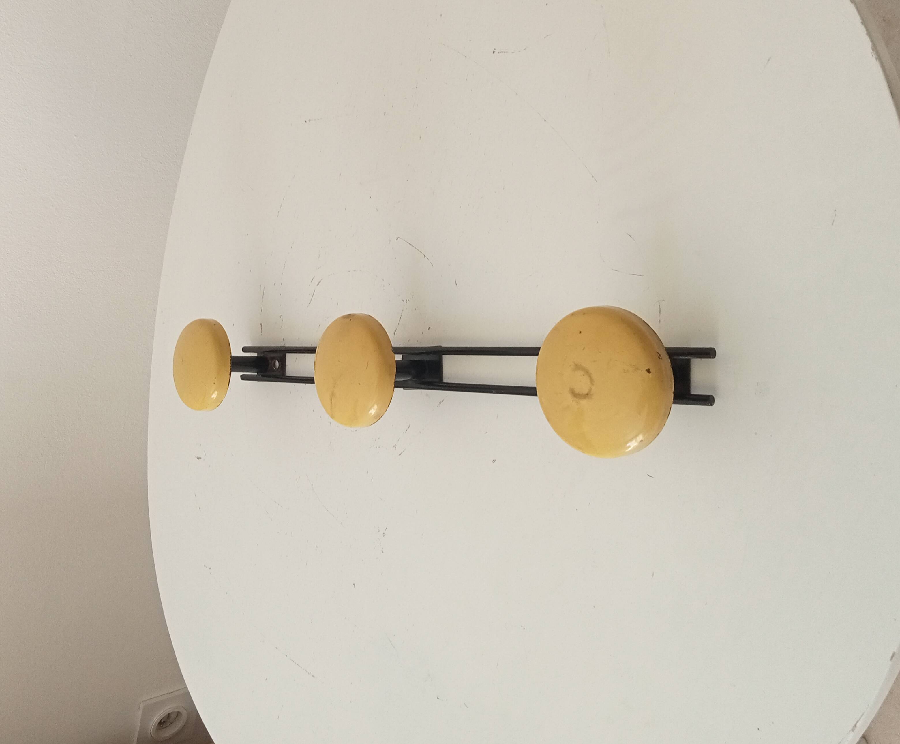 Vintage wall coat rack from the 60s/70s.