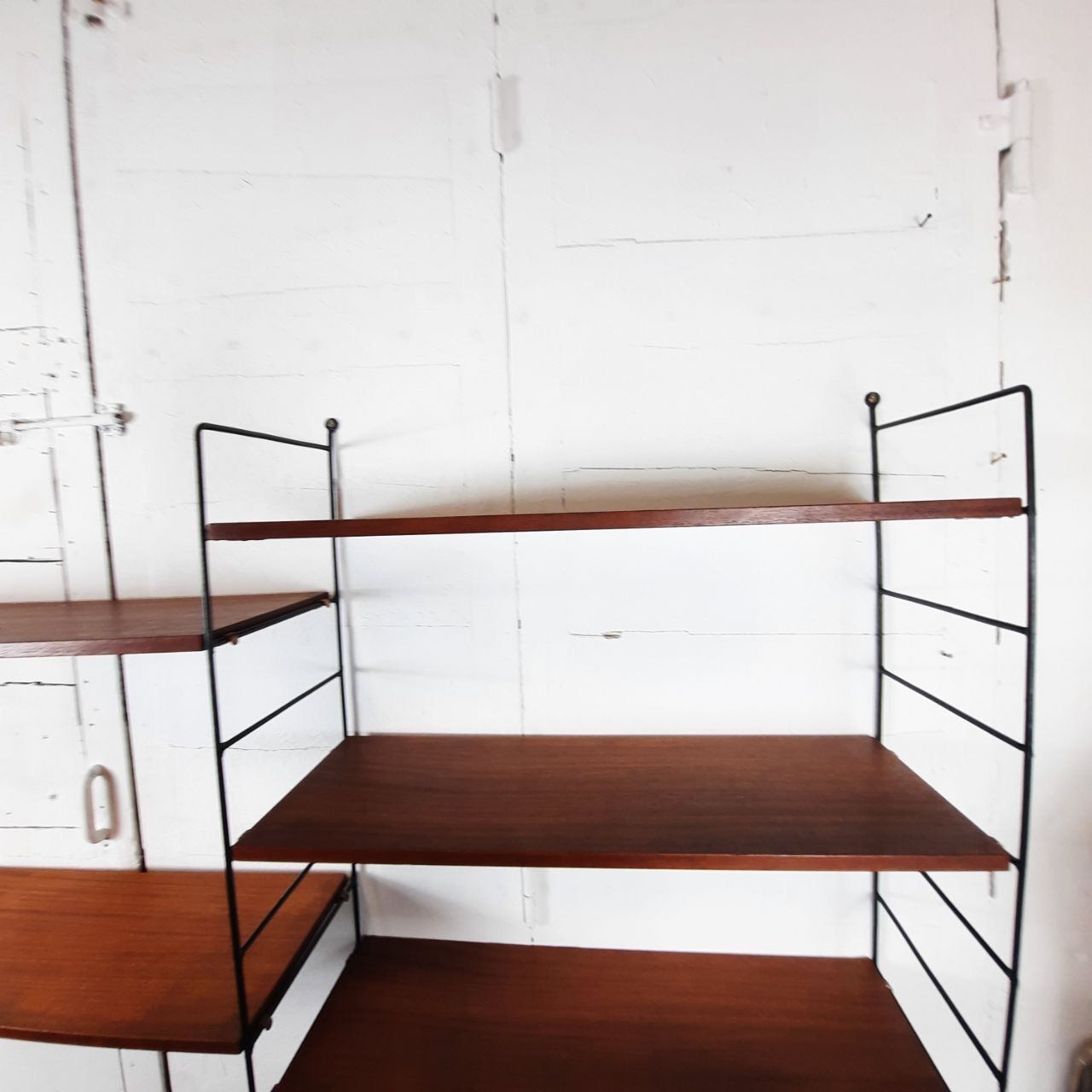 Bookcase / wall shelves - 1970s - metal and wood.