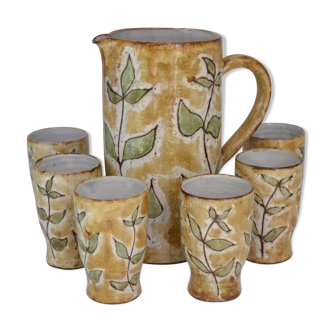 Robert Pérot's earthenware drink service for L'Atelier du Vieux Moulin