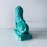 Ceramic lion sculpture