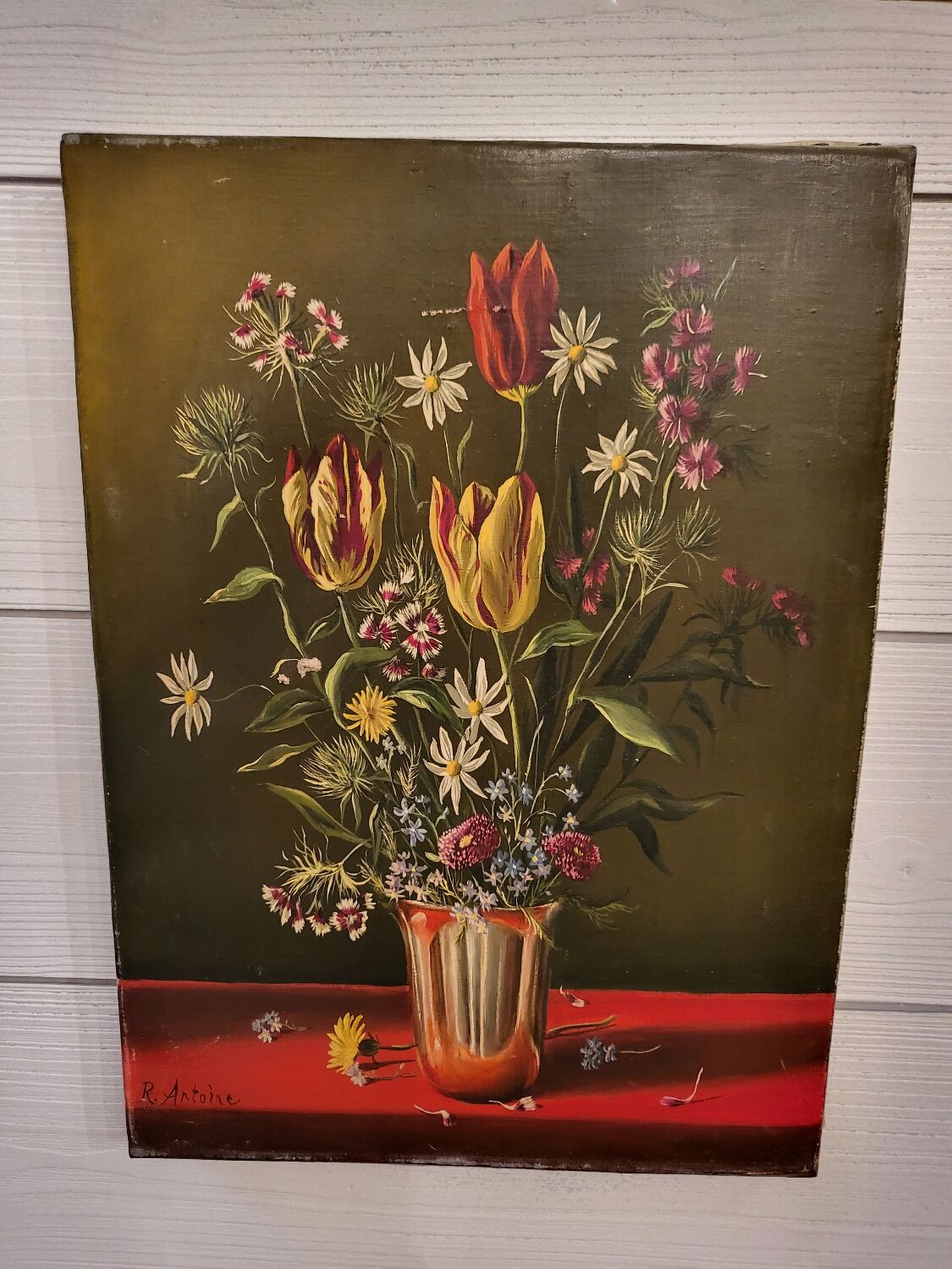 Oil on canvas "the bouquet"