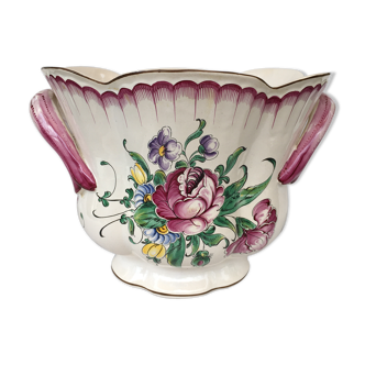 Polychrome Lunéville-style flowerpot or ice bucket