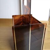 Tortoiseshell lucite magazine rack from the Christian Dior Home collection.