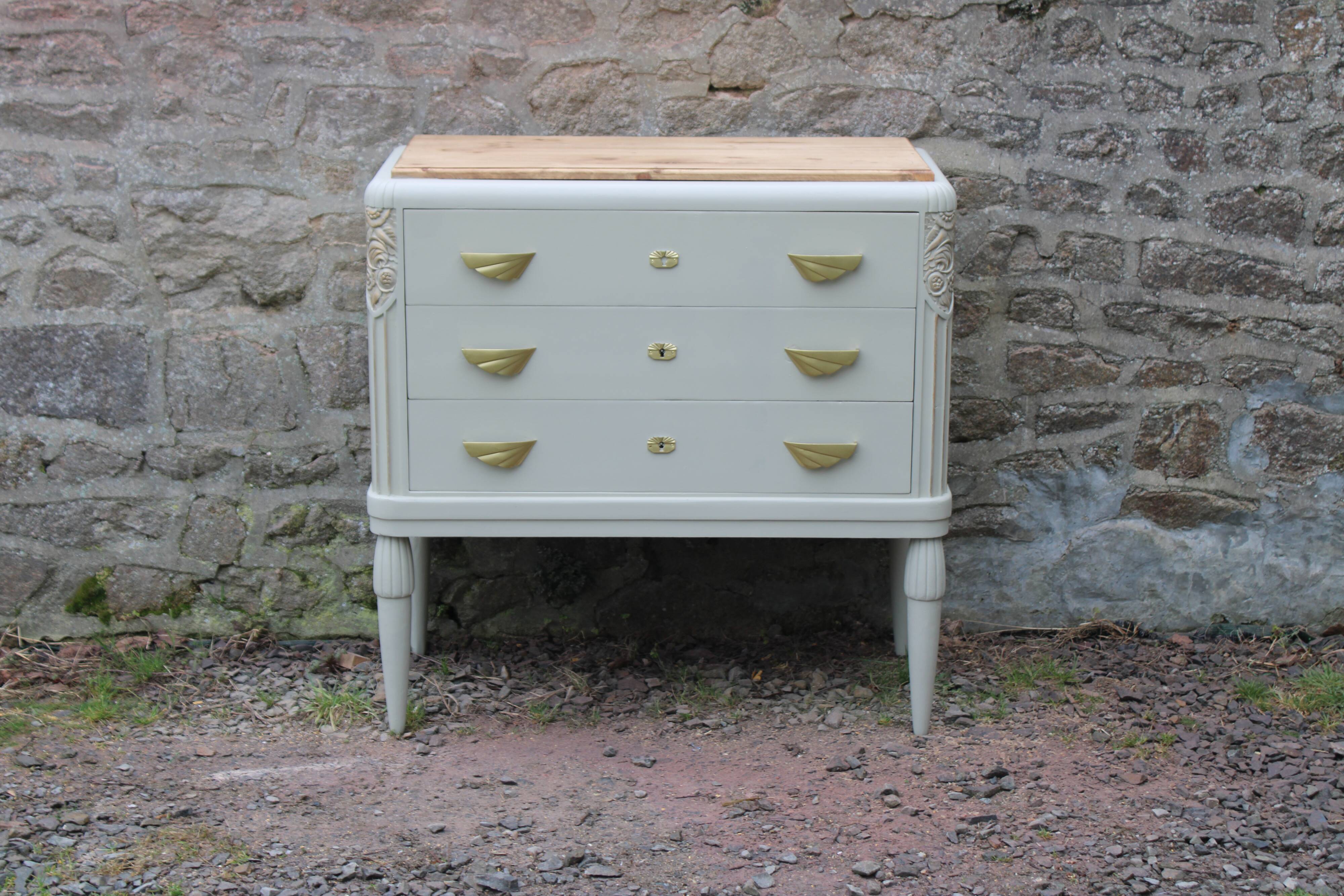 Antique art deco chest of drawers