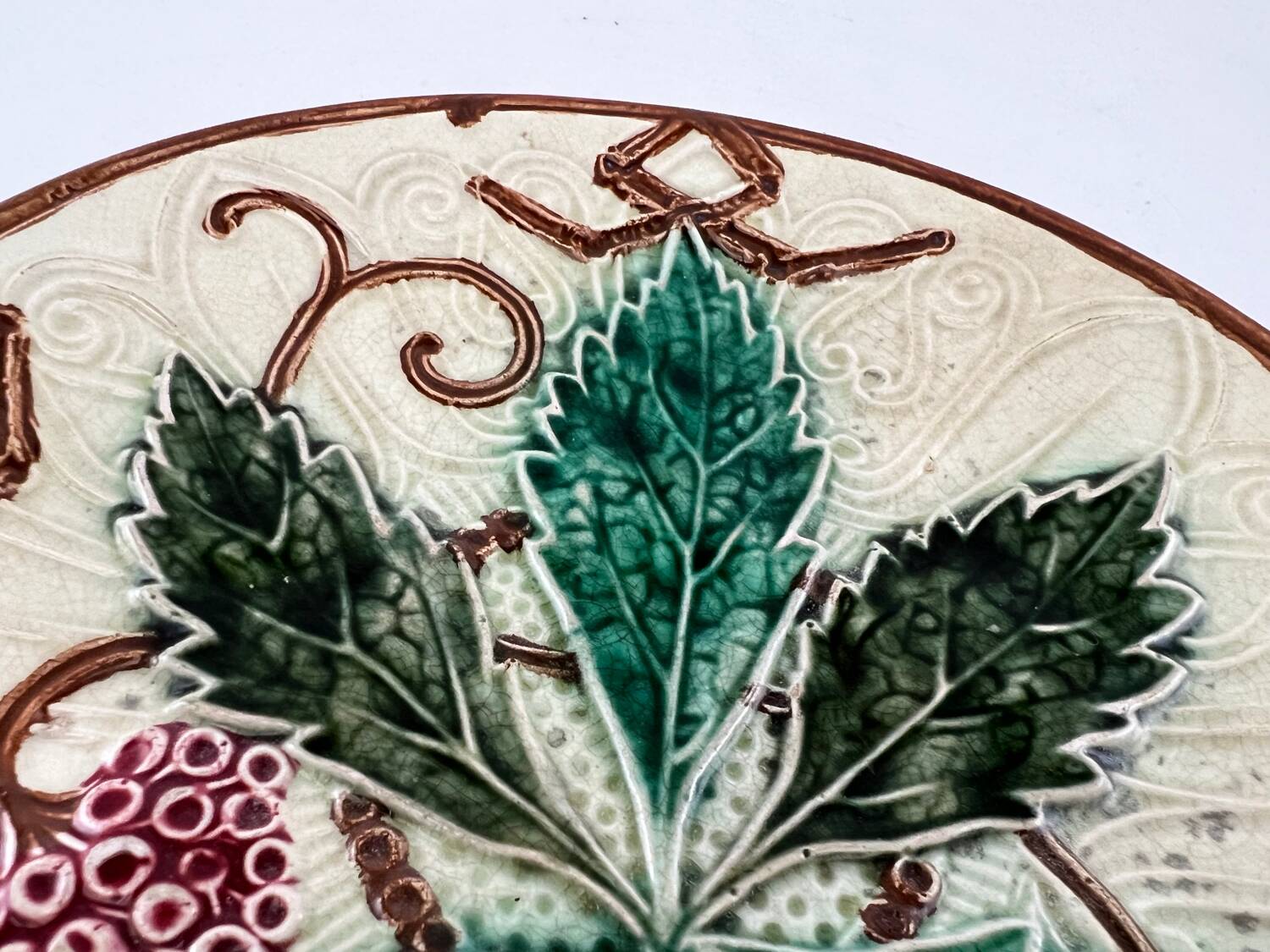 Plate on raspberry slushie compote base