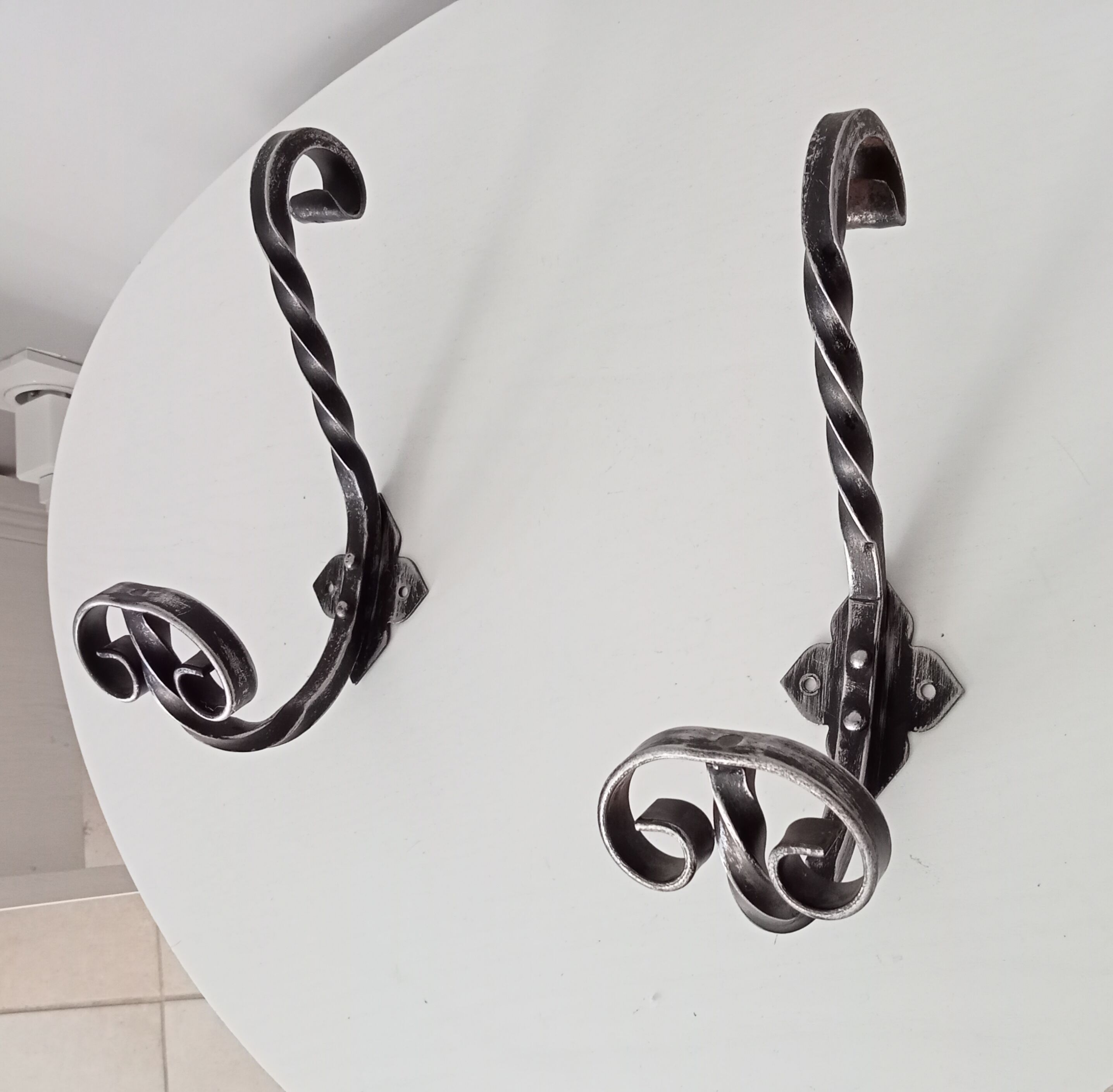 2 vintage coat rack hooks 50s-60s