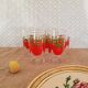 Lot de 5 verres Henkel pomme années 70