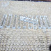 11 old rectangular crystal knife rests