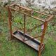 Porte parapluies ancien en bois tourné