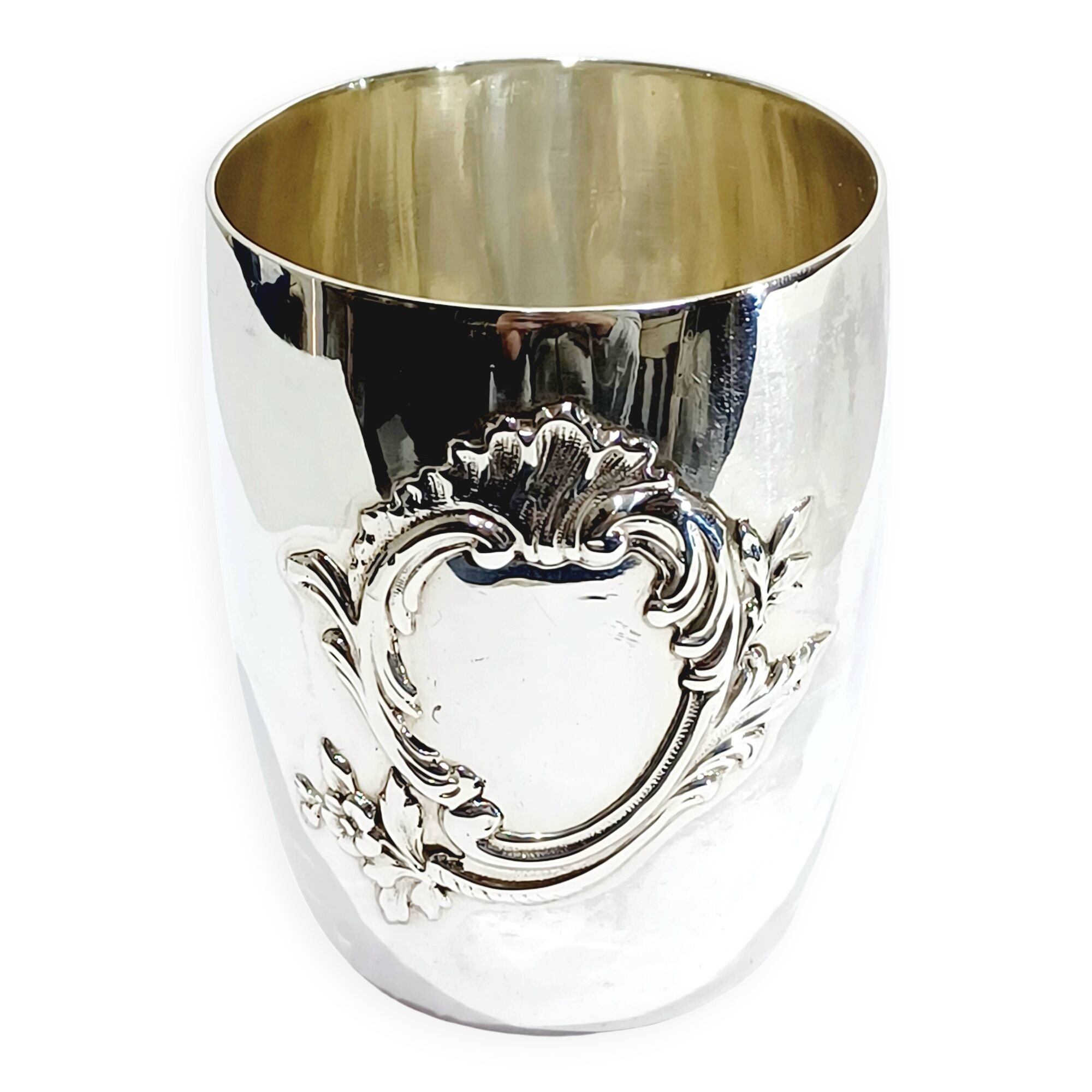 Louis XV style solid silver cup
