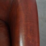 sheepskin leather club armchair