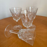 Ensemble de 4 verres en cristal Reims 1950