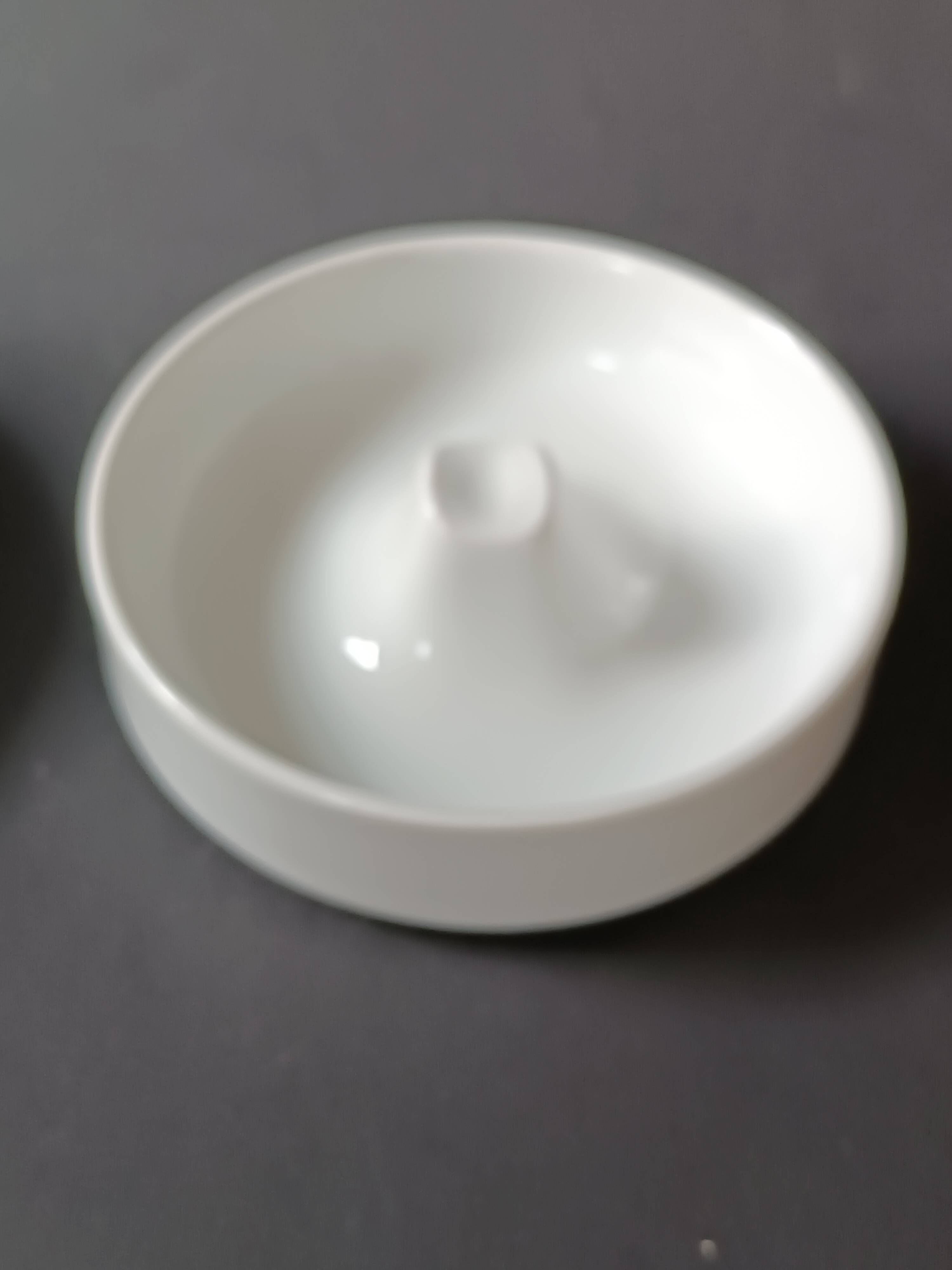 Two white porcelain ashtrays by Arzberg by Jean Luce 1960.