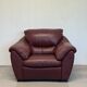 Burgundy leather armchair Natuzzi