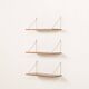Danish mid-century floating shelves in teak, set of 3, 1960s