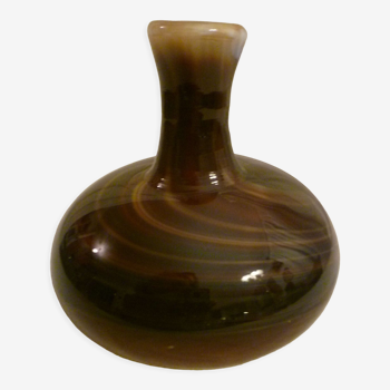 Soliflor vase colors mother-of-pearl berlingot biot signed saba