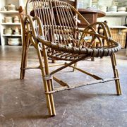 Fauteuil en rotin années 1960 n° 2