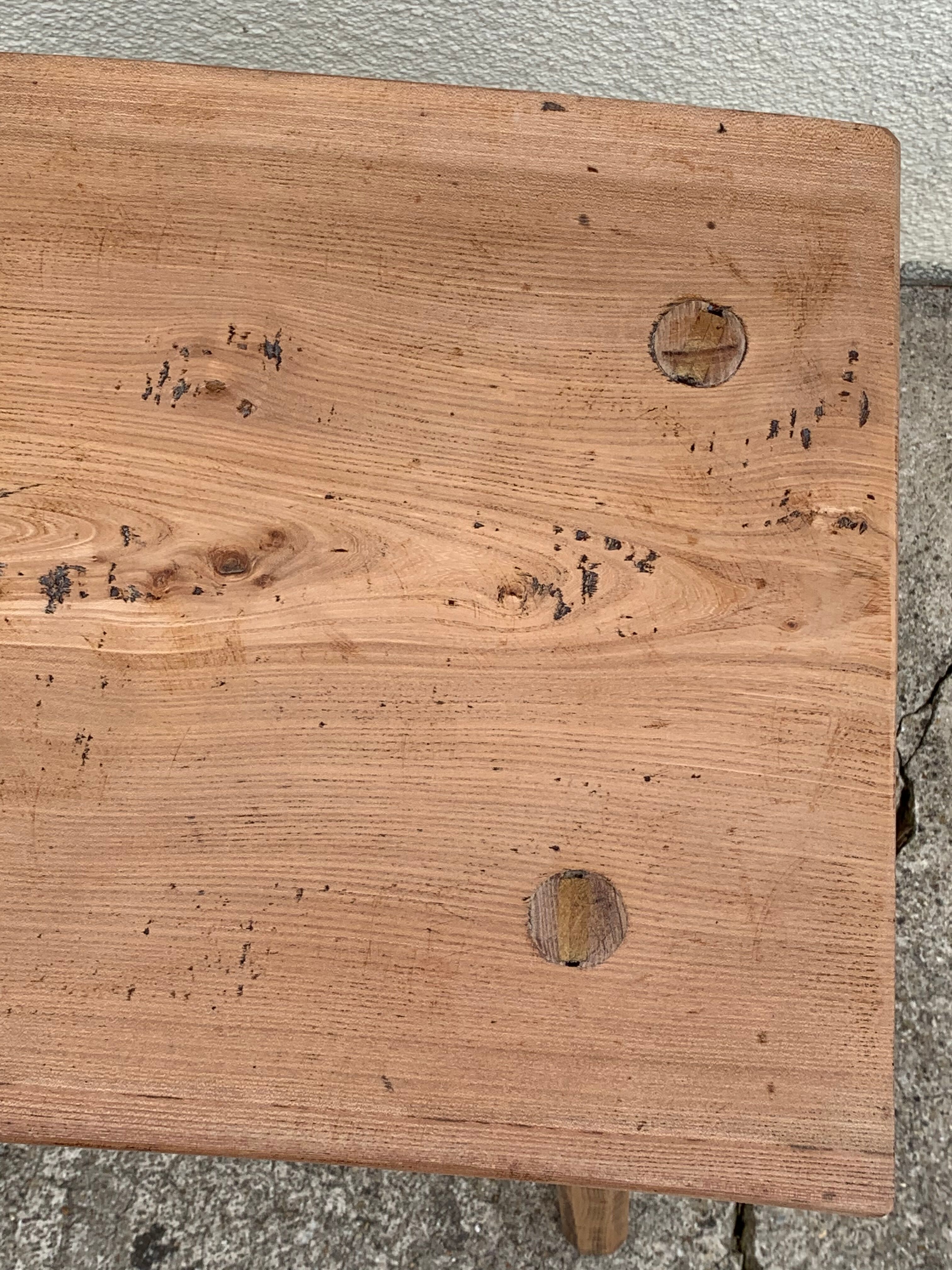 Brutalist table wood raw