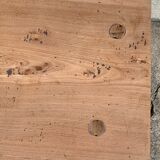 Brutalist table wood raw