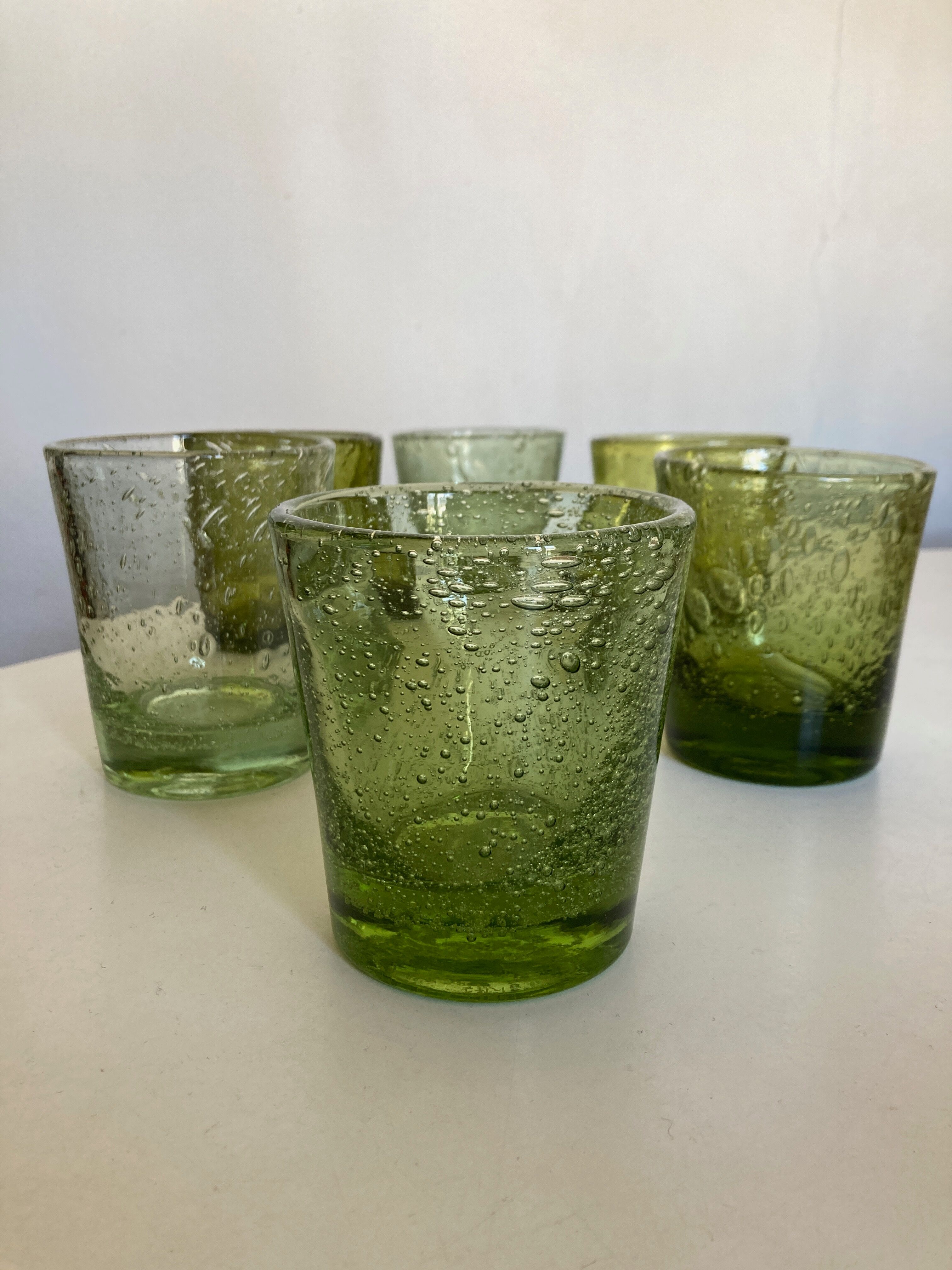 Set of 6 glasses cups of Biot XXL 1960