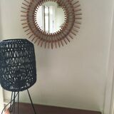 Vintage rattan sun mirror 70/80 47cm