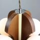 Mid-Century Scandinavian Chrome & Opaline Chandelier, 1960s