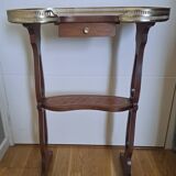 Marquetry pedestal table or side table