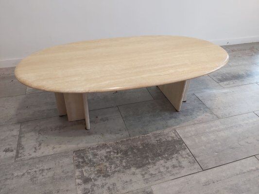 Travertine Eclipse coffee table, 1970s