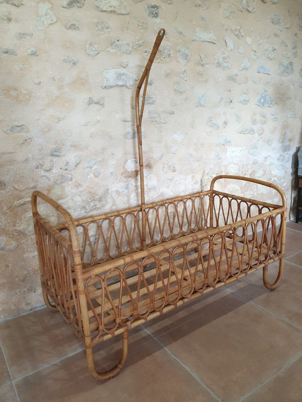 Old rattan bed