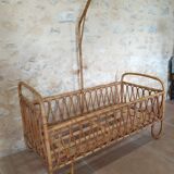 Old rattan bed
