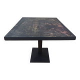 Vintage professional bistro table and its cast iron base