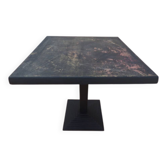 Vintage professional bistro table and its cast iron base