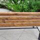 Garden bench cast iron and wood