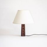 Small carved wooden lamp base, 1950s
