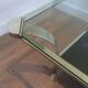 Table basse en chrome à double plateau en verre