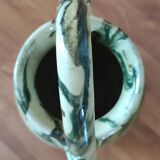 Yellow and green glazed ceramic jug