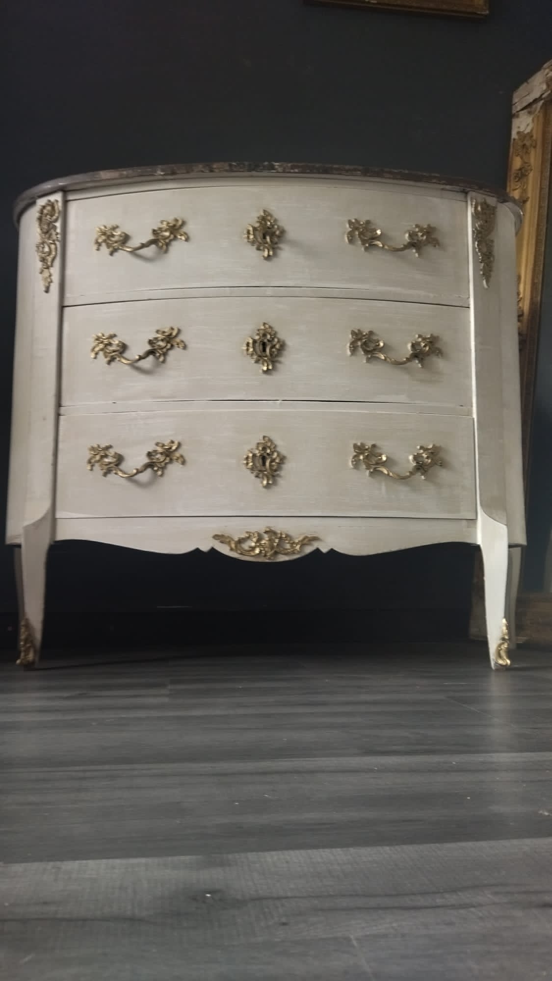 Patinated chest of drawers Louis XV style