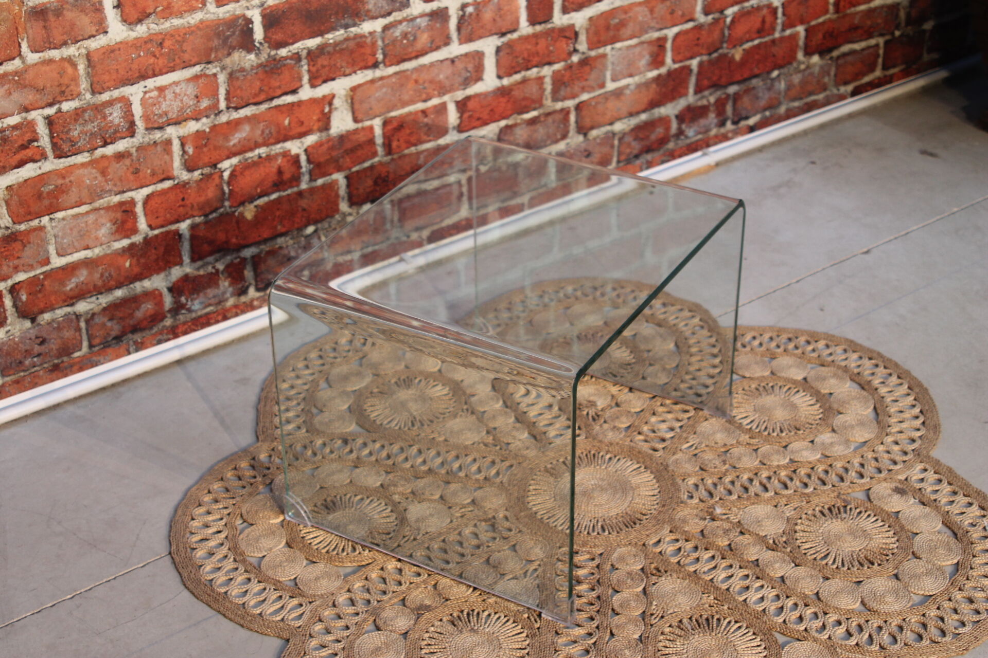Glass coffee table