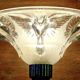 Lampe Art Déco pied tubes de verre Petitot vasque oiseaux signée Jean Boris Lacroix