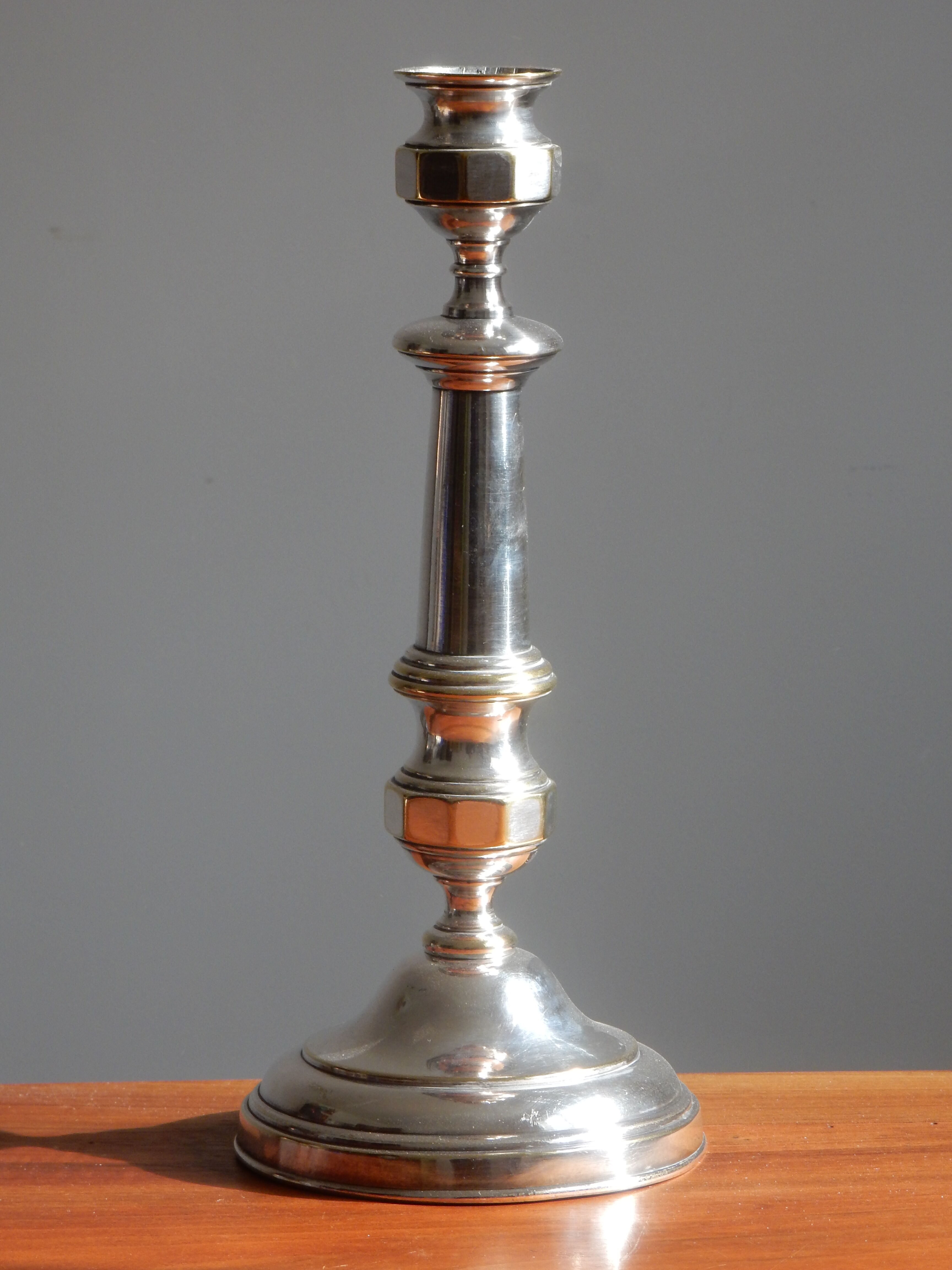 Silver metal chandelier