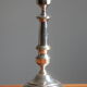 Silver metal chandelier