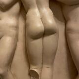 Bas relief of the three graces antiquity molding of the Louvre