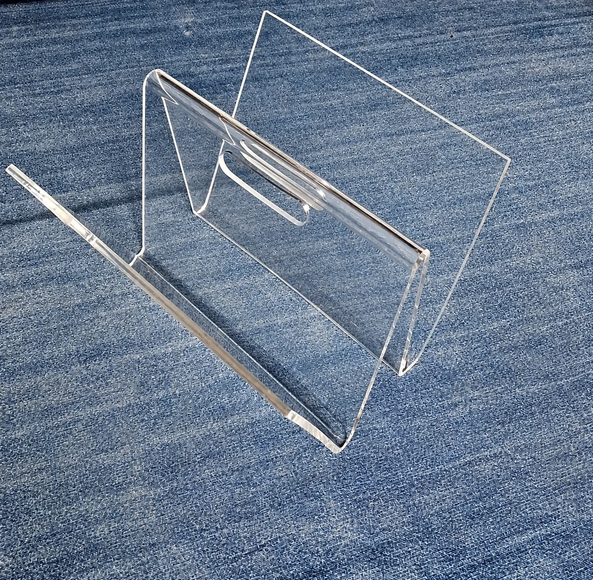 Magazine rack. Plexiglass. 1970s.