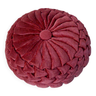 Coussin en velours plissé