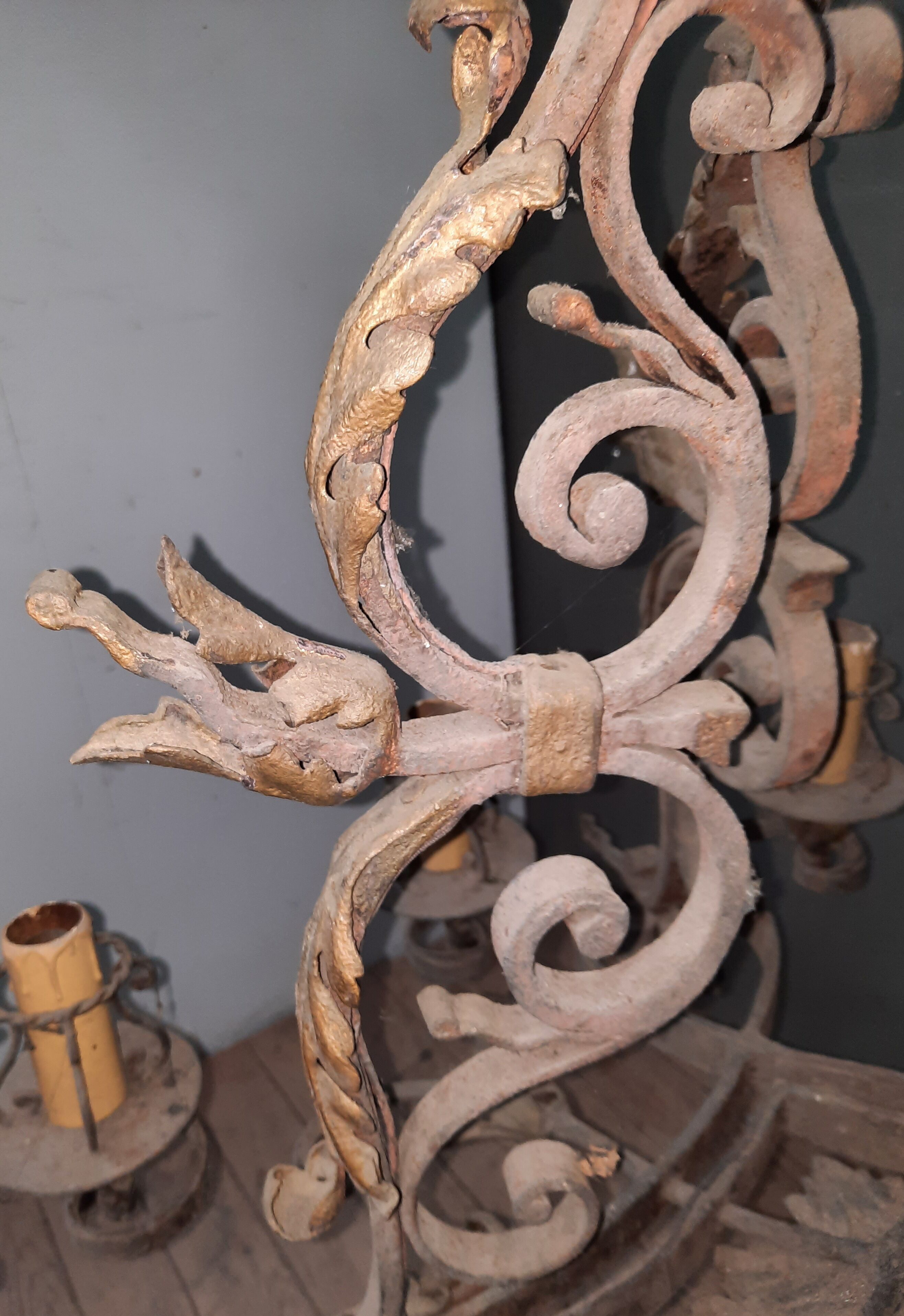 wrought iron chandelier medieval style