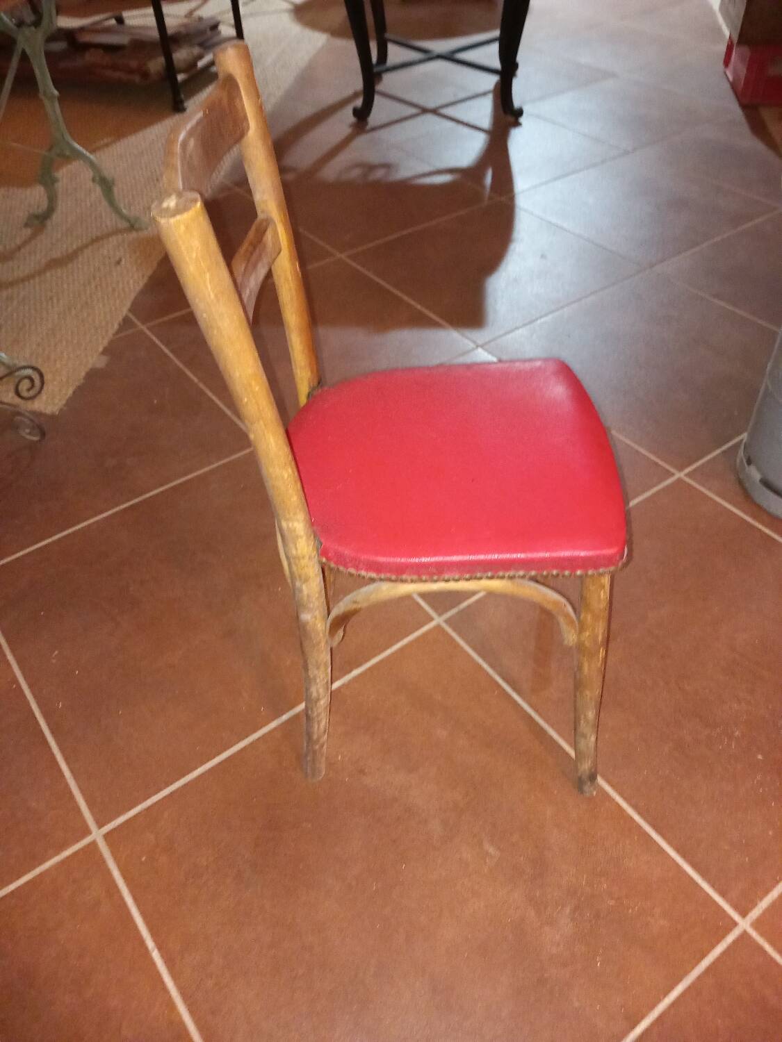 Red bistro chair
